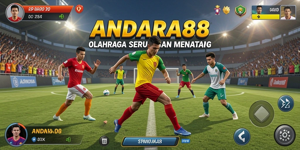 Tangkapan layar gameplay ANDARA88 yang menampilkan aksi olahraga yang intens.