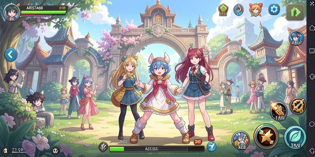 Screenshot gameplay ARISTA88 menunjukkan karakter anime dalam aksi yang mendebarkan.