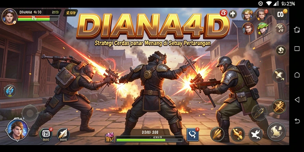 Tampilan gameplay DIANA4D yang mendebarkan dengan strategi intens.