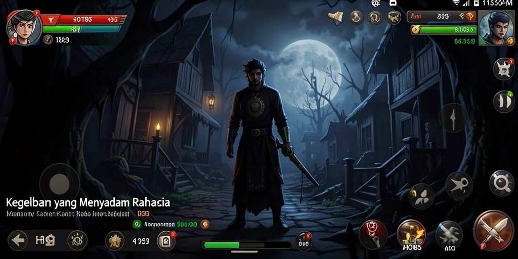 Screenshot gameplay HOT985 menunjukkan suasana mencekam dan menakutkan.