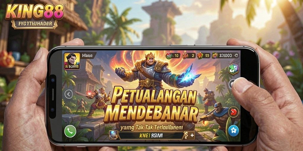 Screenshot gameplay KING88 menampilkan aksi petualangan yang seru.