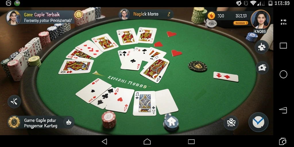 Tampilan menarik dari gameplay Gaple di KNO89.
