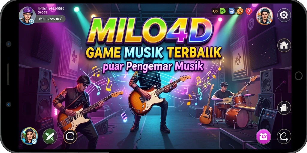 Tampilan gameplay <strong>MILO4D</strong> yang menarik dengan berbagai tantangan musik.