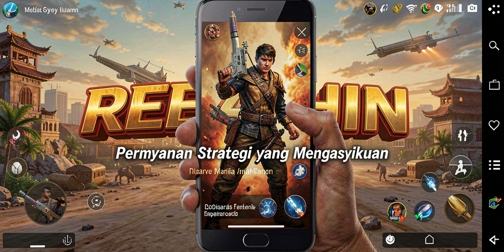 Tampilan gameplay seru dengan strategi mendalam di REBAHIN.