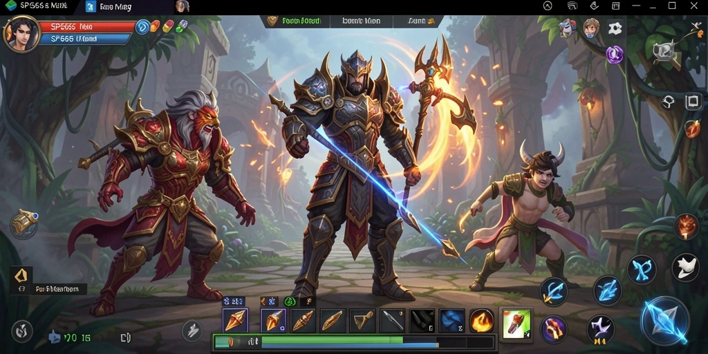Screenshot gameplay SP666 yang menunjukkan aksi pertempuran yang intens.
