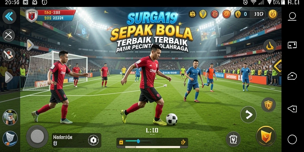 Gameplay seru SURGA19 yang menampilkan aksi sepak bola luar biasa.