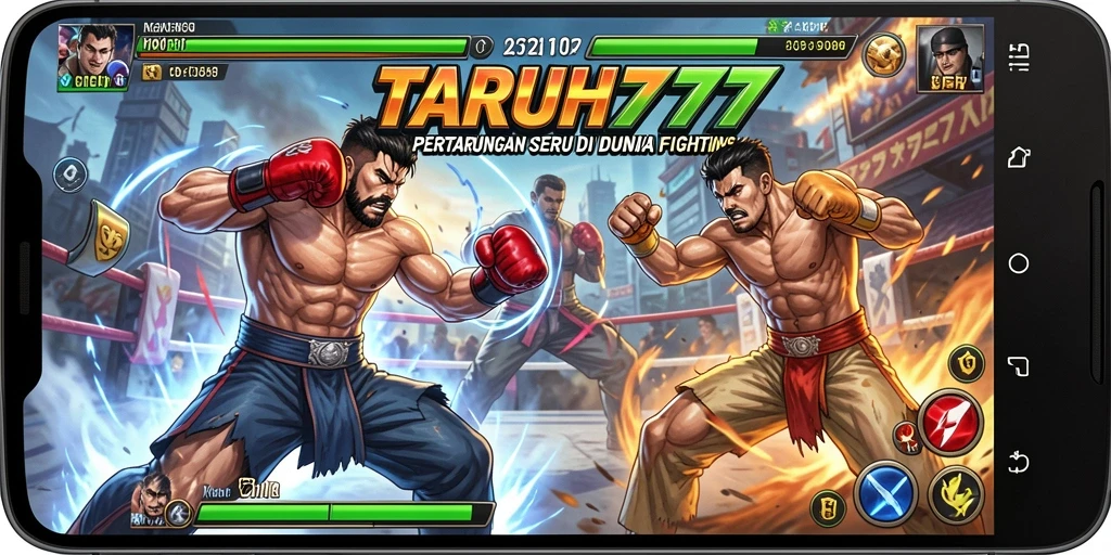 Gameplay TARUH777 menampilkan pertarungan epik dengan karakter yang kuat.